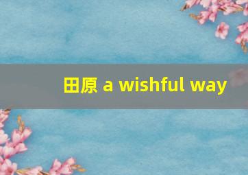 田原 a wishful way